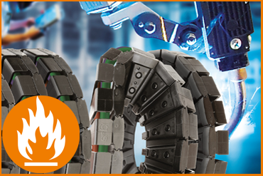 Classes d’inflammabilité des chaînes porte-câbles